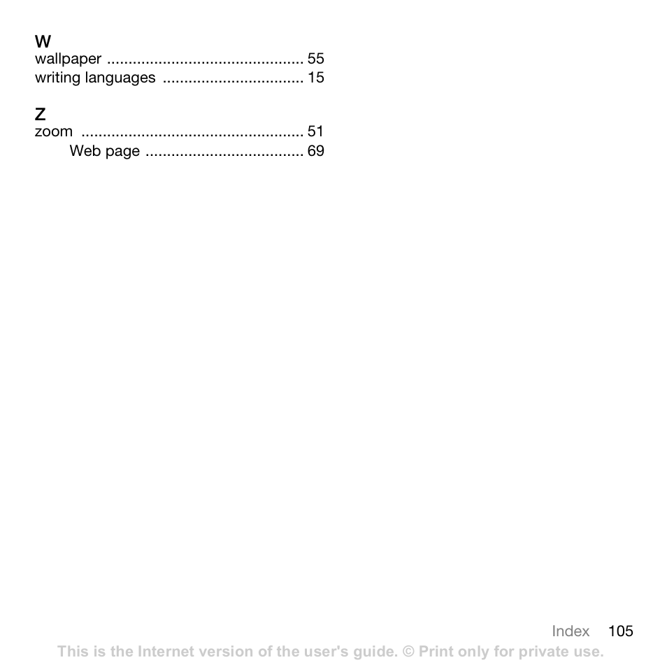 Sony Ericsson K800i User Manual | Page 105 / 105