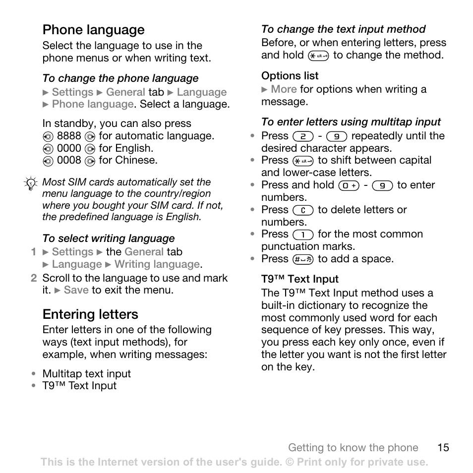 Sony Ericsson K800i User Manual | Page 15 / 105