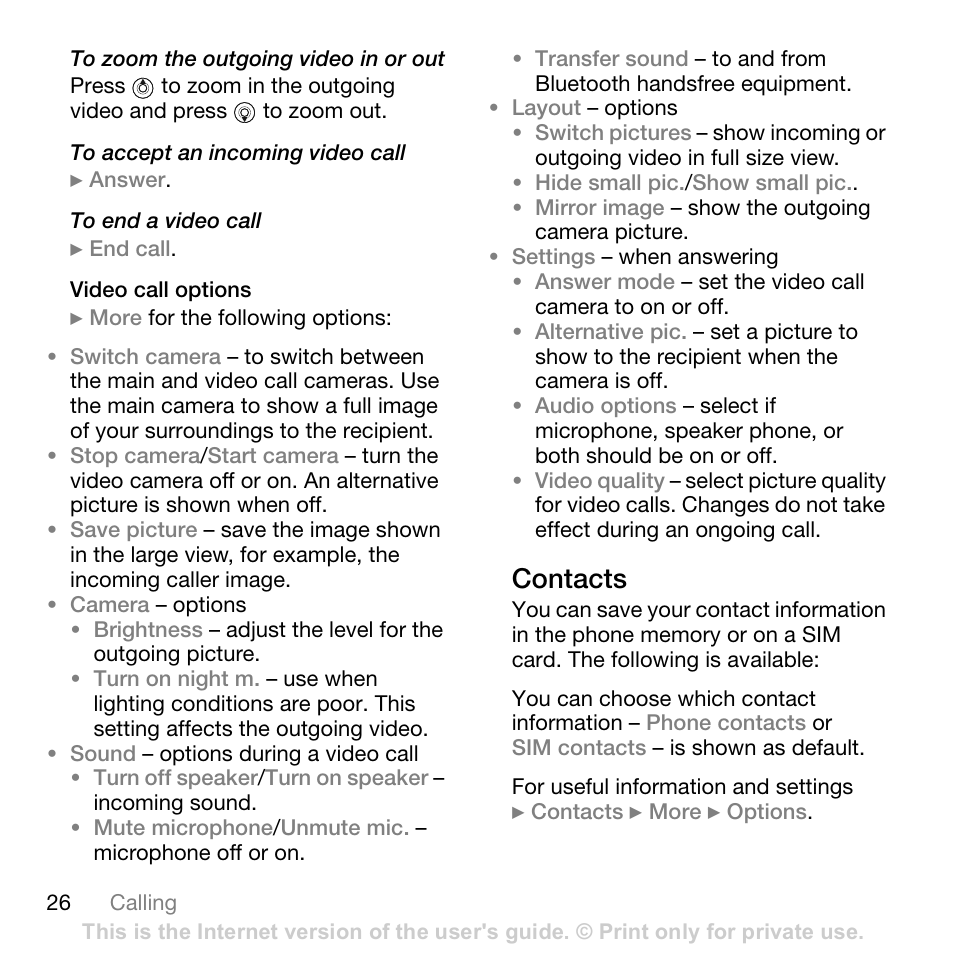 Sony Ericsson K800i User Manual | Page 26 / 105