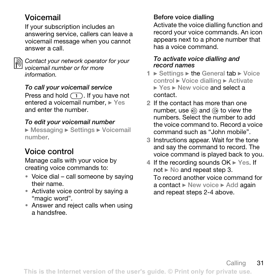 Sony Ericsson K800i User Manual | Page 31 / 105