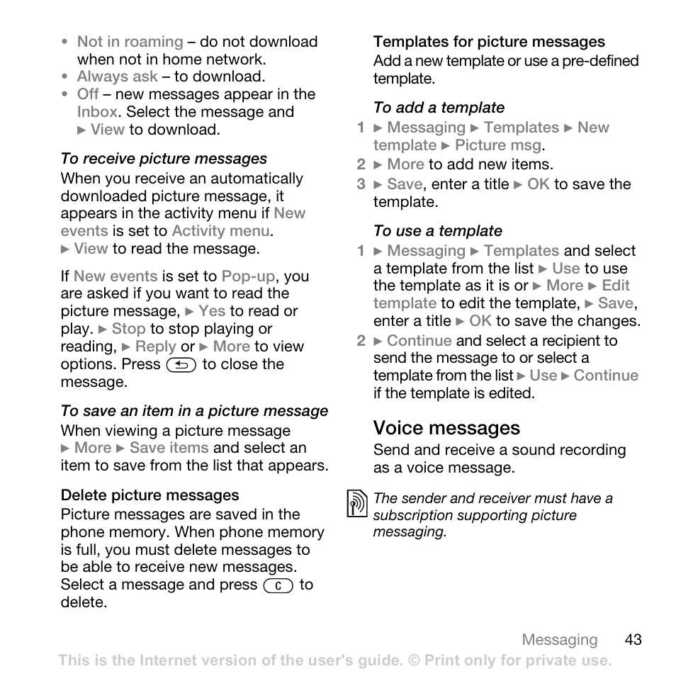 Sony Ericsson K800i User Manual | Page 43 / 105