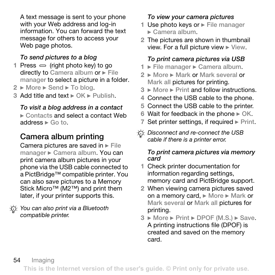 Sony Ericsson K800i User Manual | Page 54 / 105