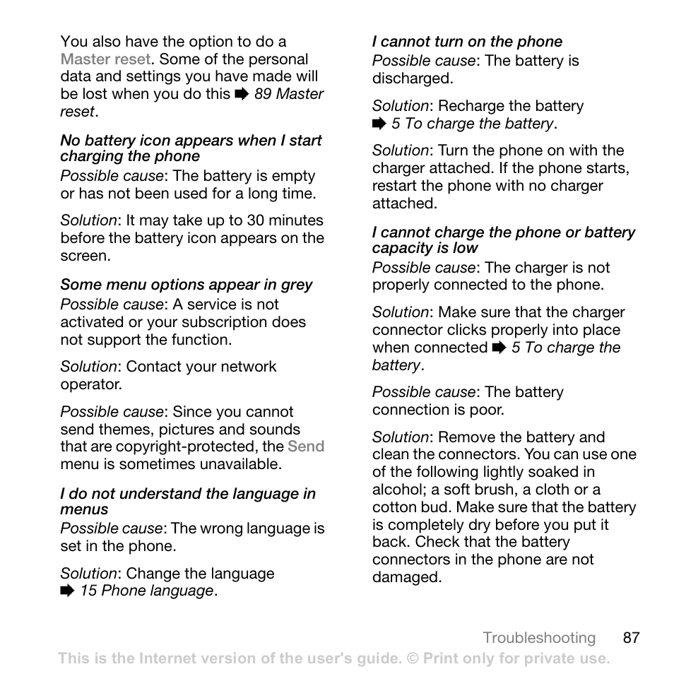 Sony Ericsson K800i User Manual | Page 87 / 105