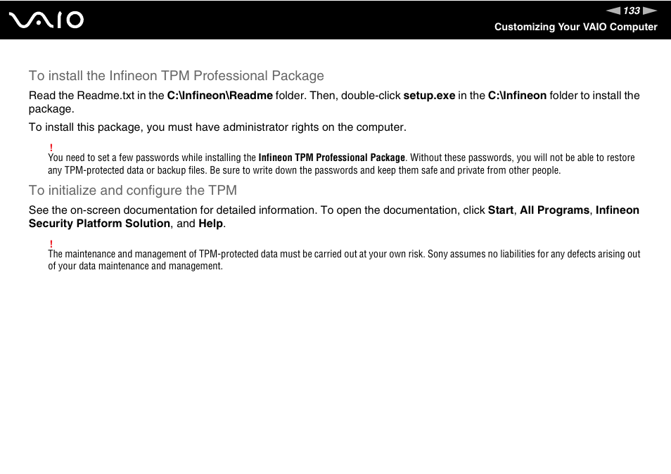 Sony Ericsson VGN-SZ700 User Manual | Page 133 / 235