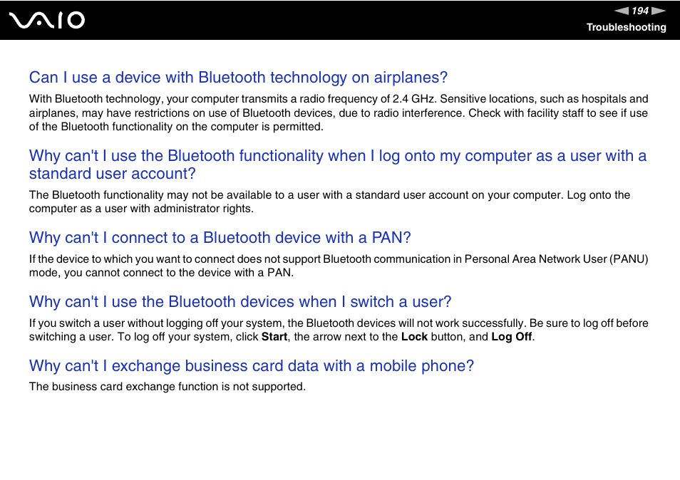 Sony Ericsson VGN-SZ700 User Manual | Page 194 / 235