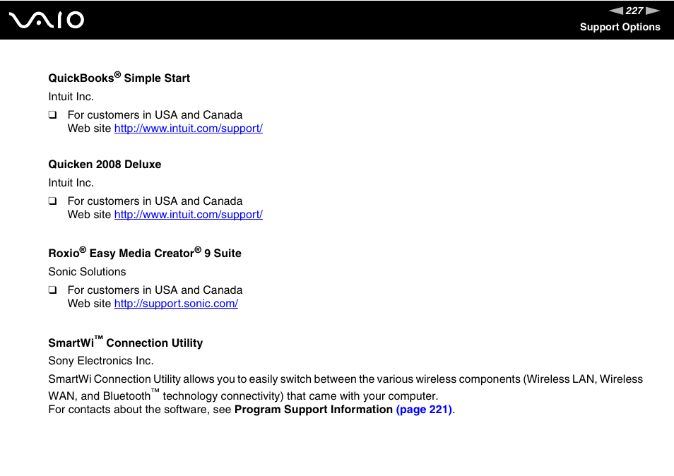 Sony Ericsson VGN-SZ700 User Manual | Page 227 / 235