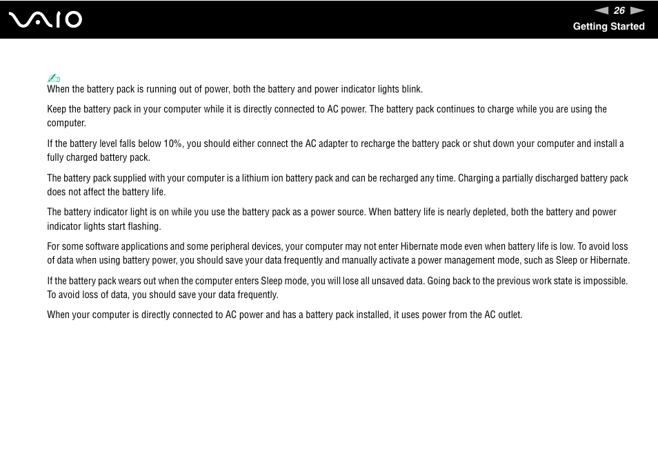 Sony Ericsson VGN-SZ700 User Manual | Page 26 / 235