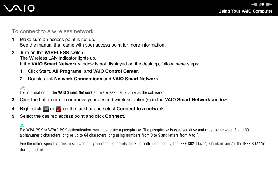 Sony Ericsson VGN-SZ700 User Manual | Page 69 / 235