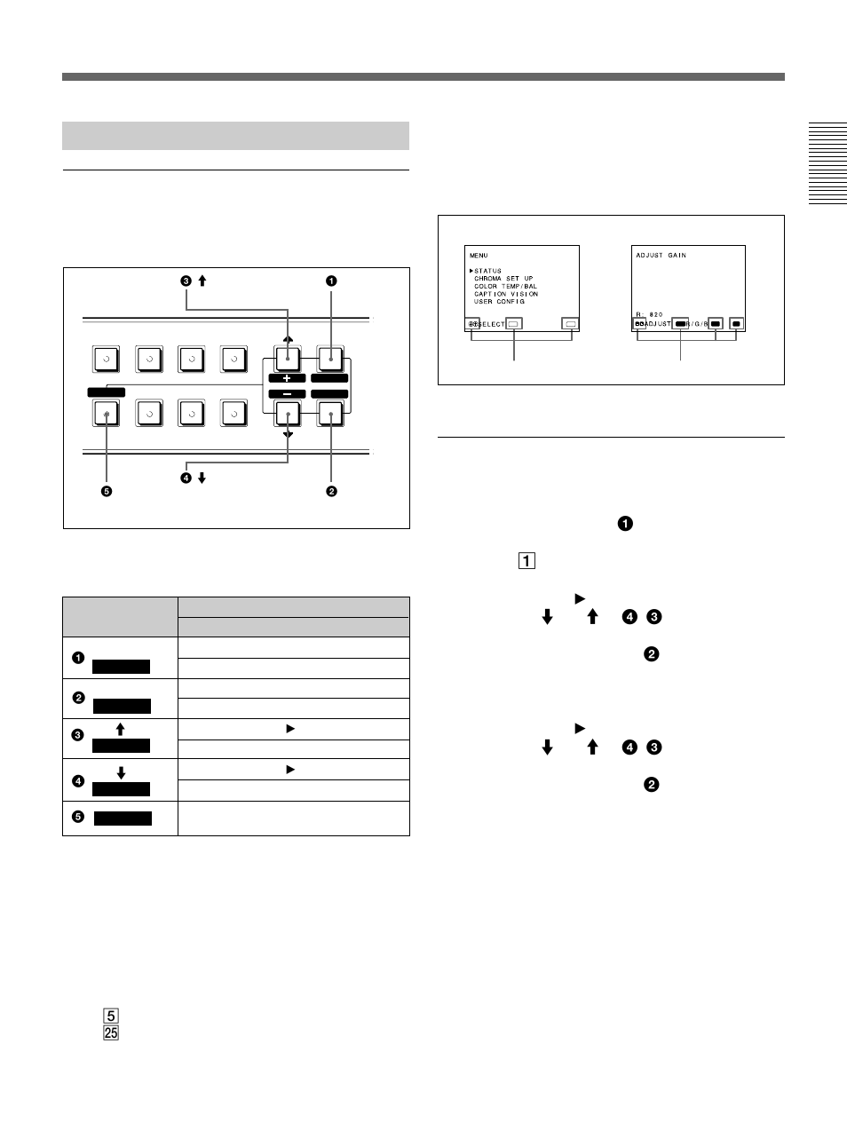 Operation through on-screen menus, Operating procedures, Menu operation buttons | Sony Ericsson PVM-20M4A User Manual | Page 11 / 56