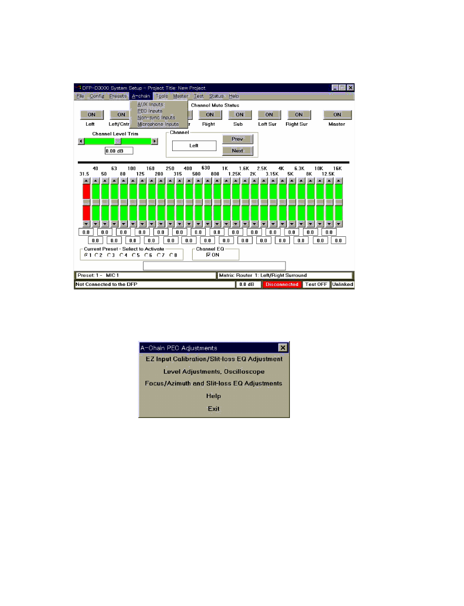 5 description of a-chain menu items | Sony Ericsson DFP-D3000 User Manual | Page 93 / 100