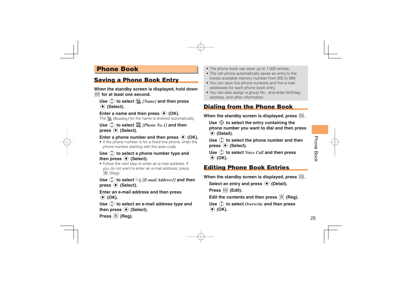 Phone book, Saving a phone book entry, Dialing from the phone book | Editing phone book entries | Sony Ericsson IIDA G11 User Manual | Page 27 / 62