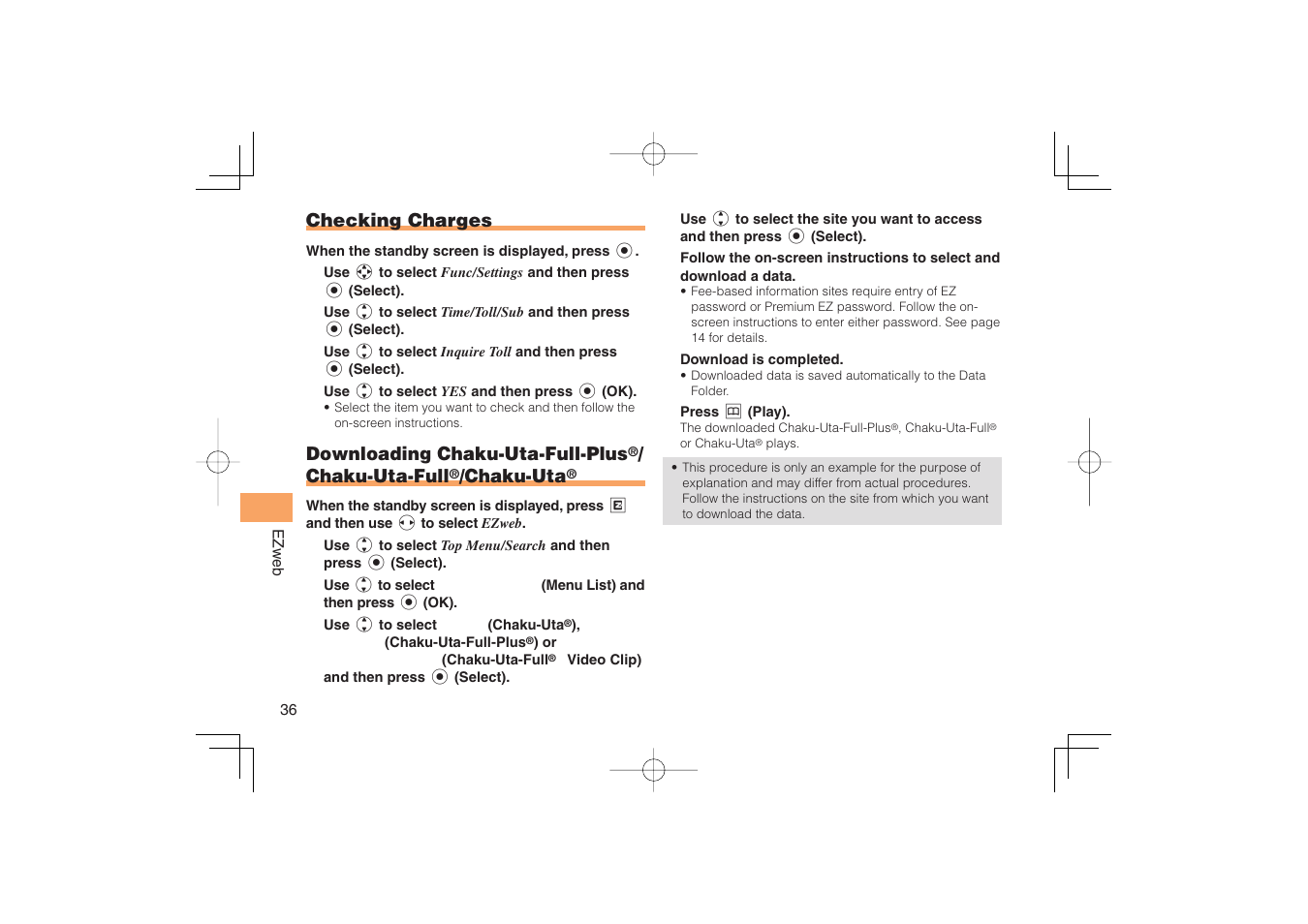 Checking charges | Sony Ericsson IIDA G11 User Manual | Page 38 / 62