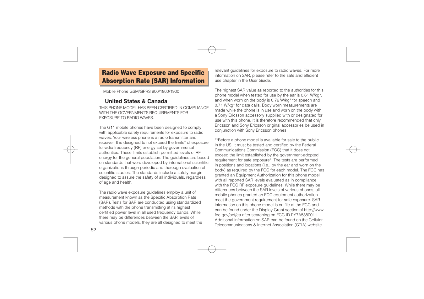 Sony Ericsson IIDA G11 User Manual | Page 54 / 62