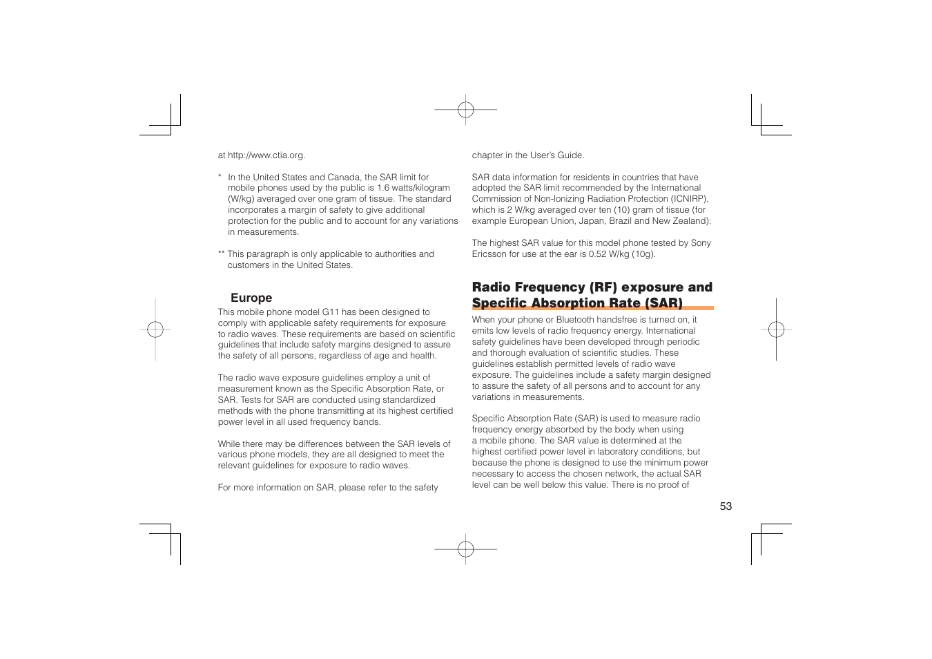 Sony Ericsson IIDA G11 User Manual | Page 55 / 62