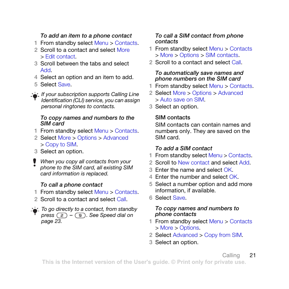 Sony Ericsson K770i User Manual | Page 23 / 84