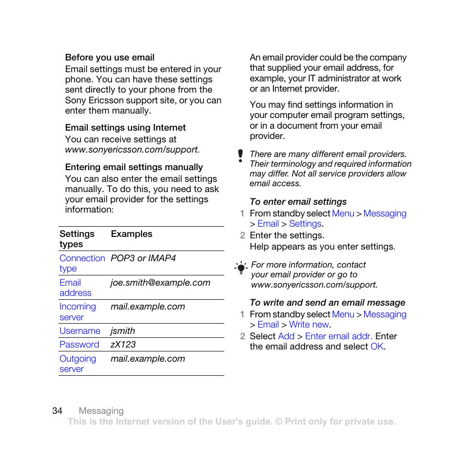 Sony Ericsson K770i User Manual | Page 36 / 84