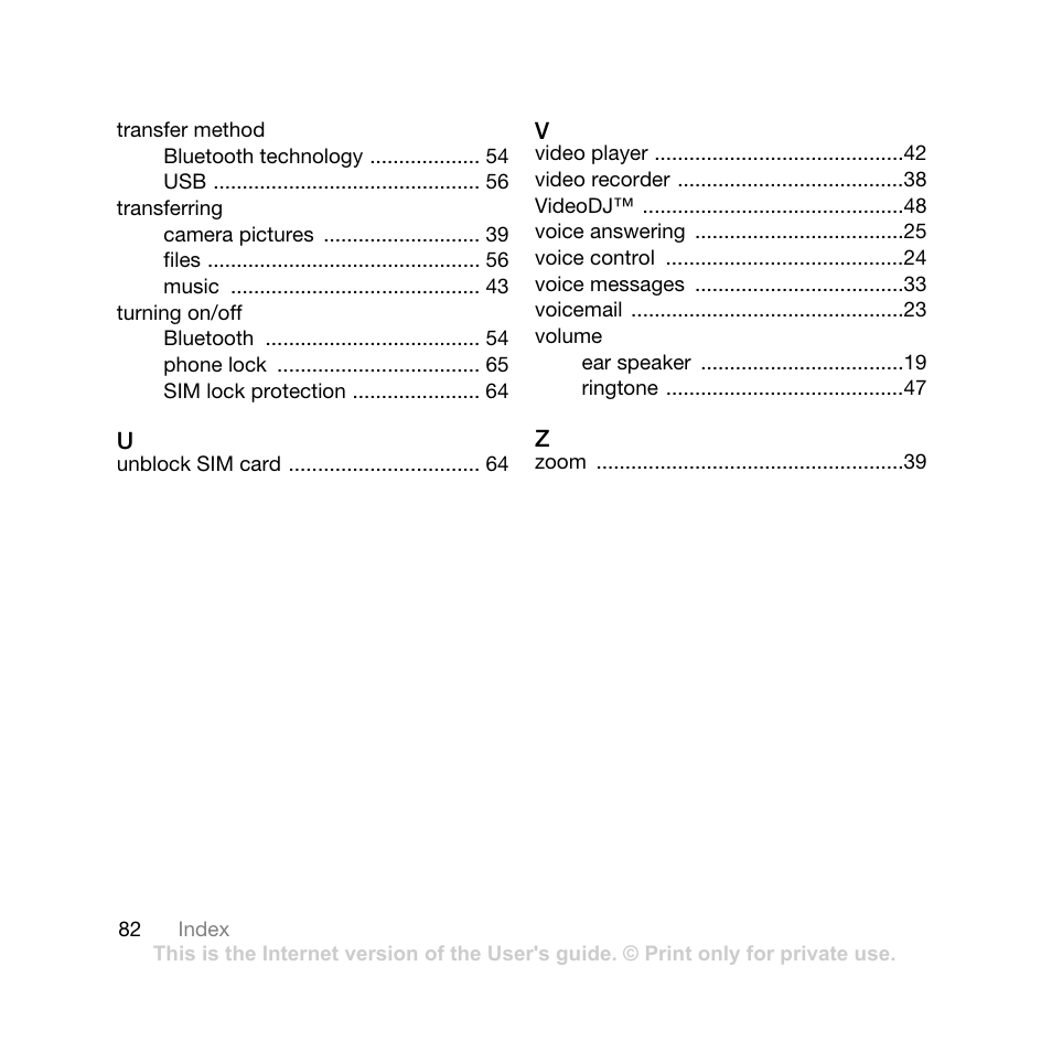 Sony Ericsson K770i User Manual | Page 84 / 84