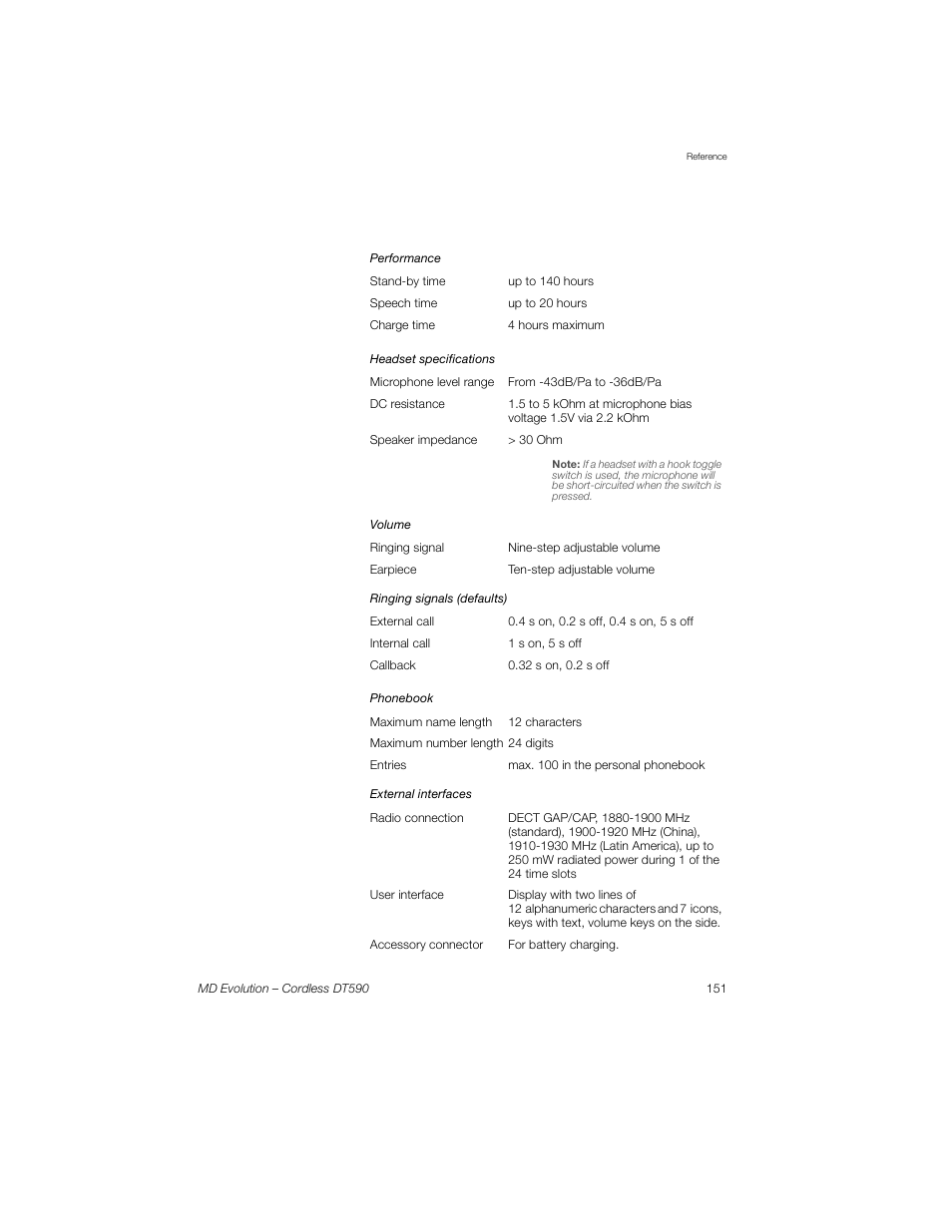 Sony Ericsson Cordless DT590 User Manual | Page 151 / 164