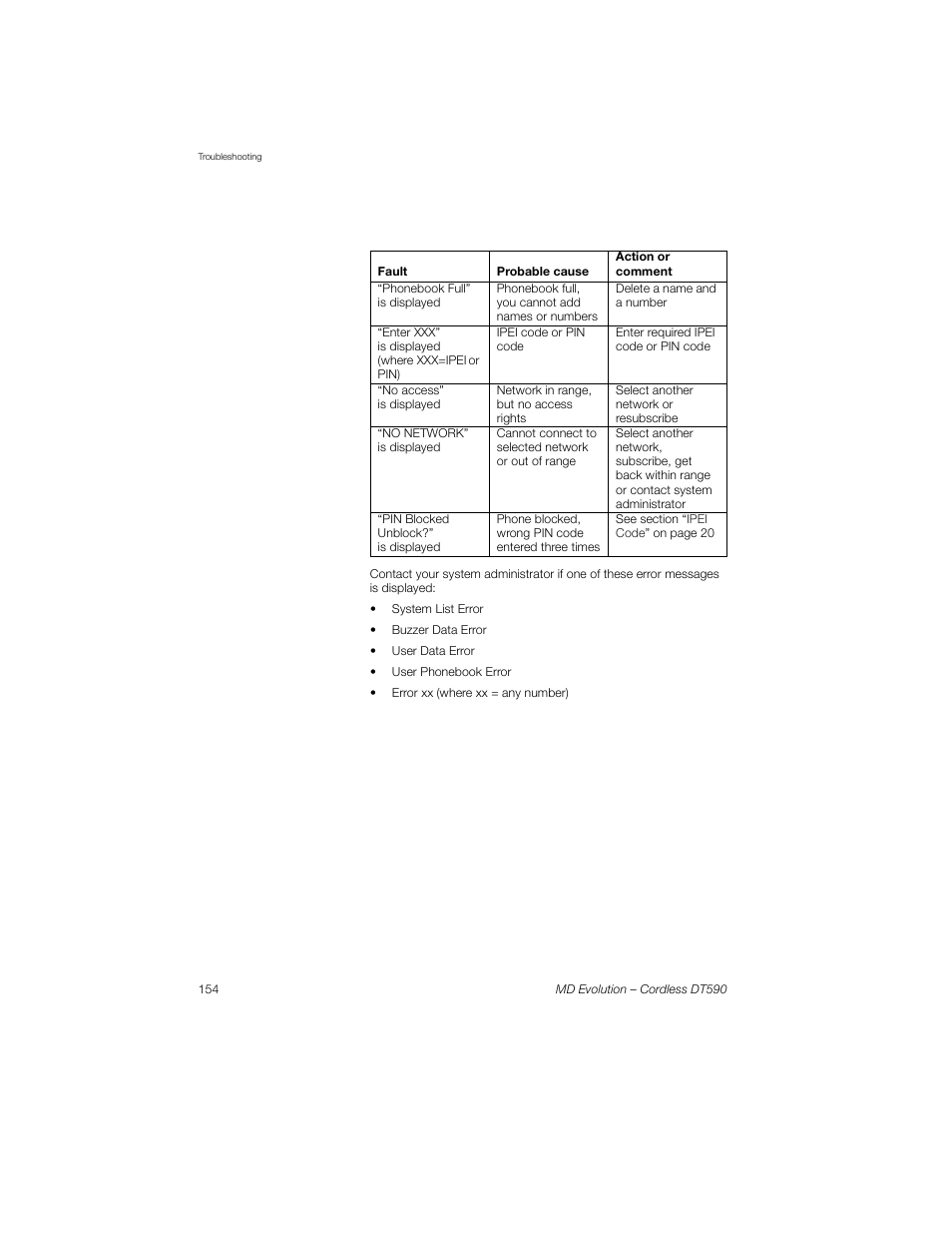 Sony Ericsson Cordless DT590 User Manual | Page 154 / 164