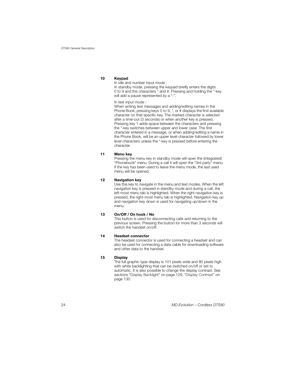 Sony Ericsson Cordless DT590 User Manual | Page 24 / 164
