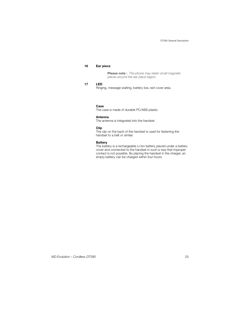 Sony Ericsson Cordless DT590 User Manual | Page 25 / 164