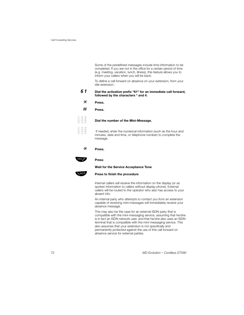 Sony Ericsson Cordless DT590 User Manual | Page 72 / 164