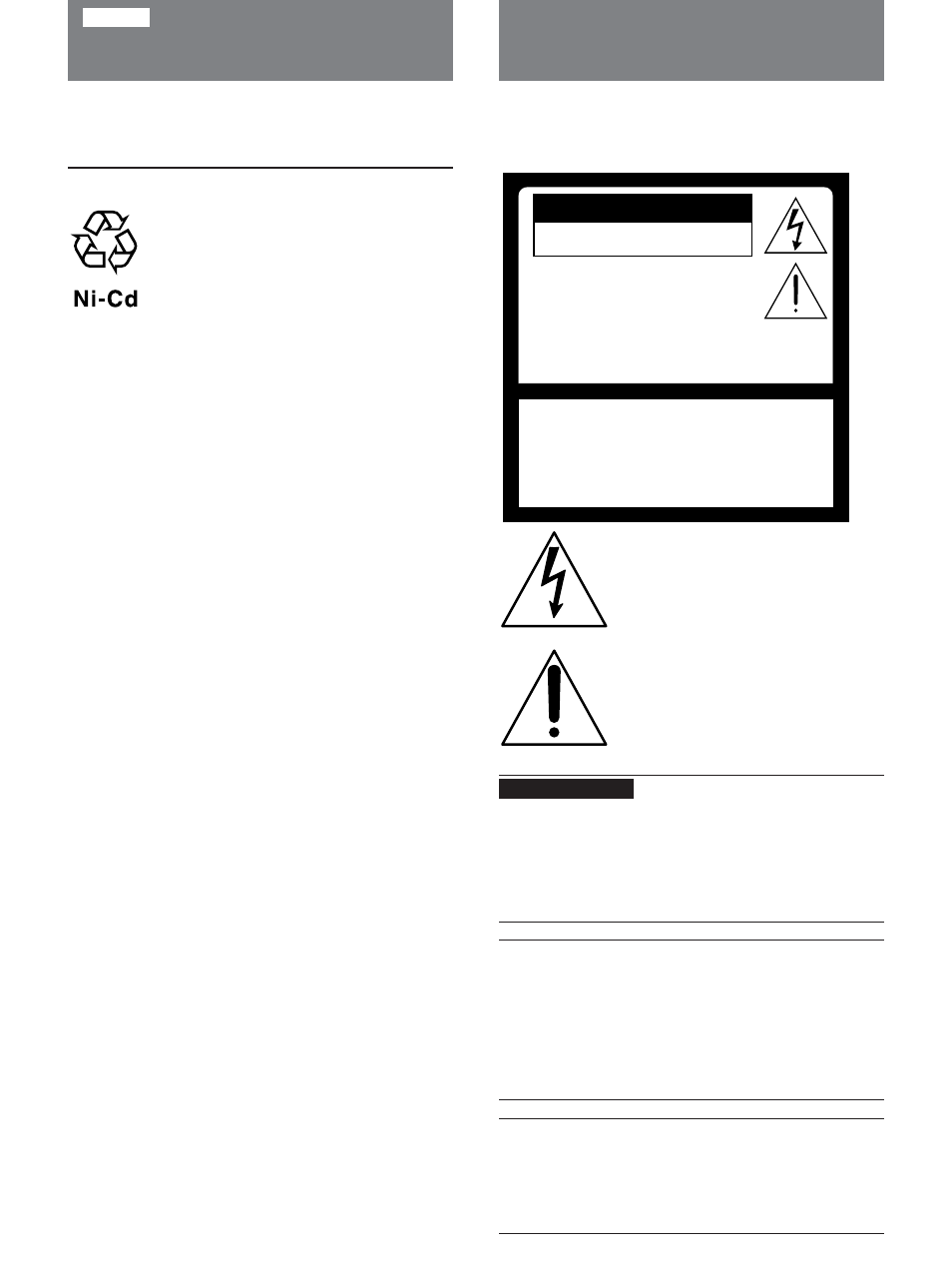 Advertencia, Caution, Attention | Precaucion | Sony Ericsson TU-1041U User Manual | Page 19 / 26