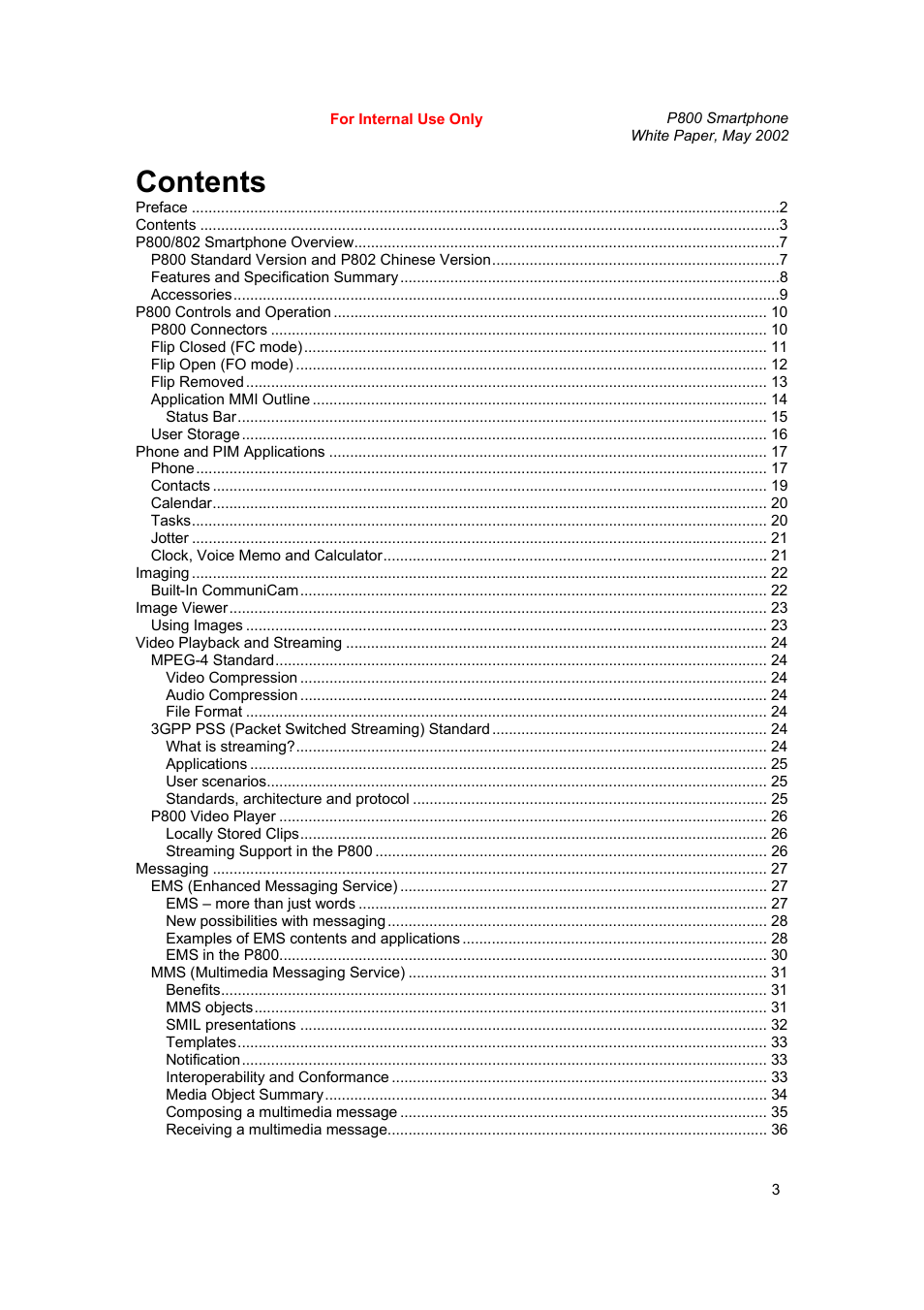 Sony Ericsson P802 User Manual | Page 3 / 90