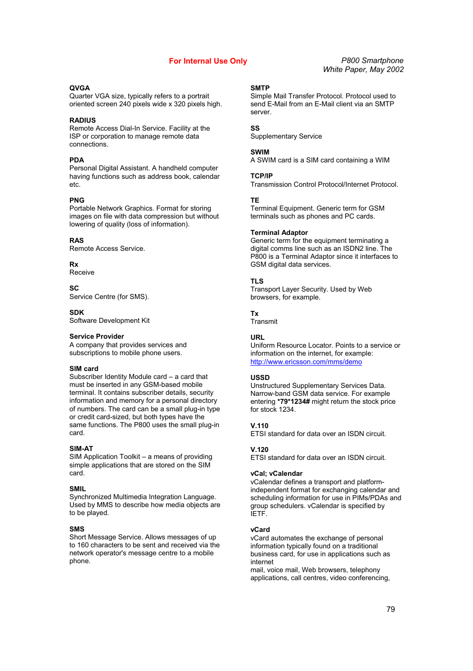 Sony Ericsson P802 User Manual | Page 79 / 90