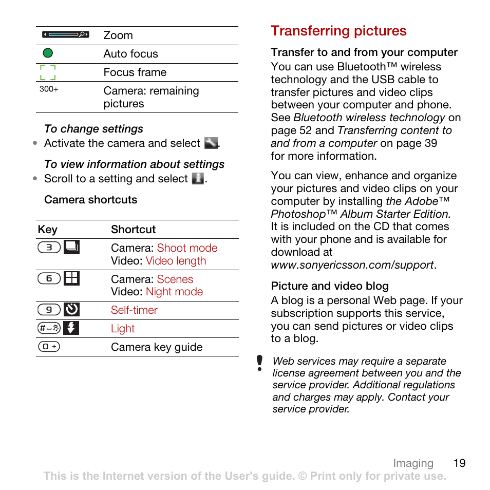 Transferring pictures | Sony Ericsson Cyber-shot C702 User Manual | Page 21 / 86