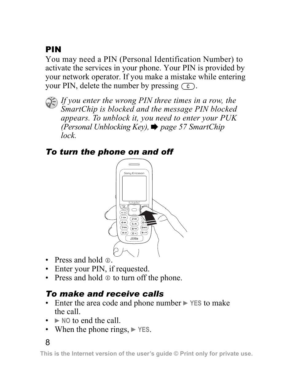 Sony Ericsson J220a User Manual | Page 9 / 82