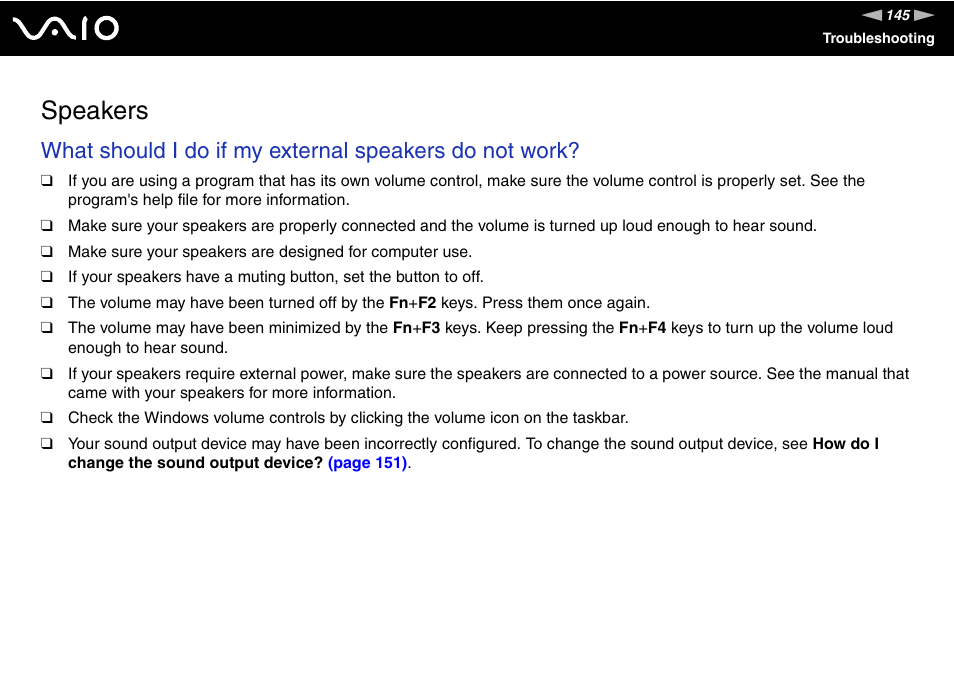 Speakers | Sony VGN-NS150J User Manual | Page 145 / 171