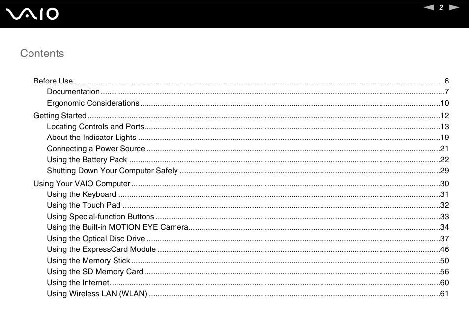 Sony VGN-NS150J User Manual | Page 2 / 171