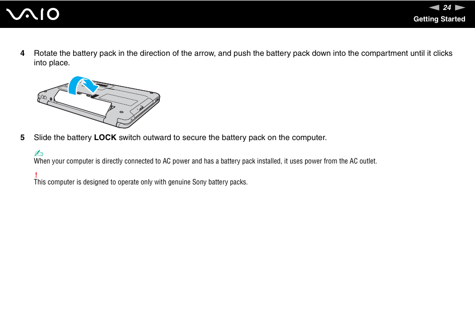 Sony VGN-NS150J User Manual | Page 24 / 171