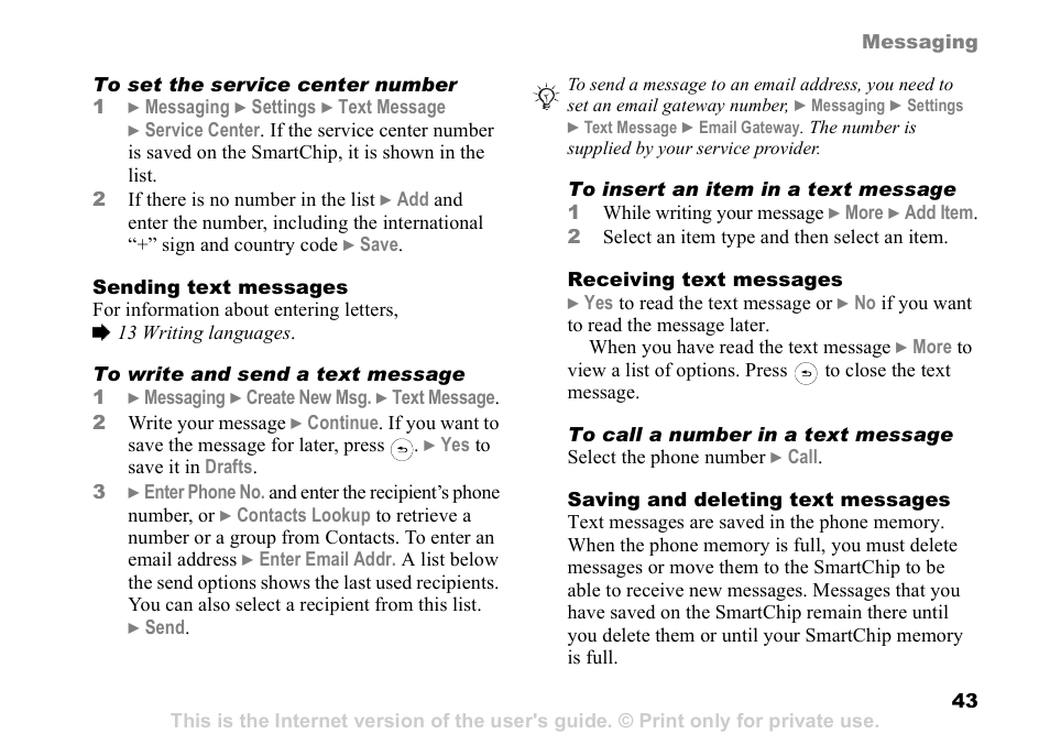 Sony Ericsson Z525a User Manual | Page 44 / 101