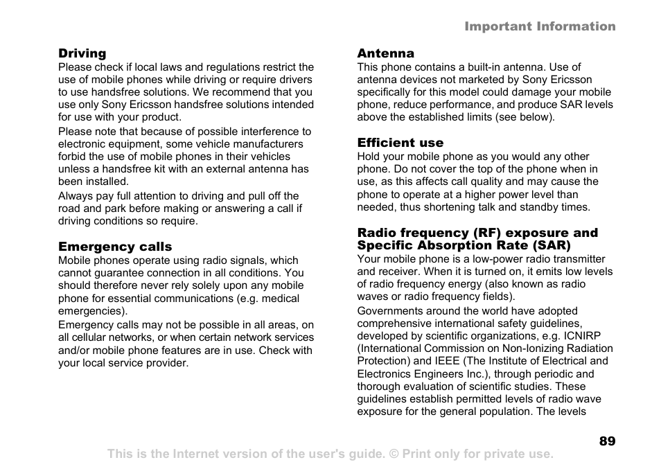 Sony Ericsson Z525a User Manual | Page 90 / 101