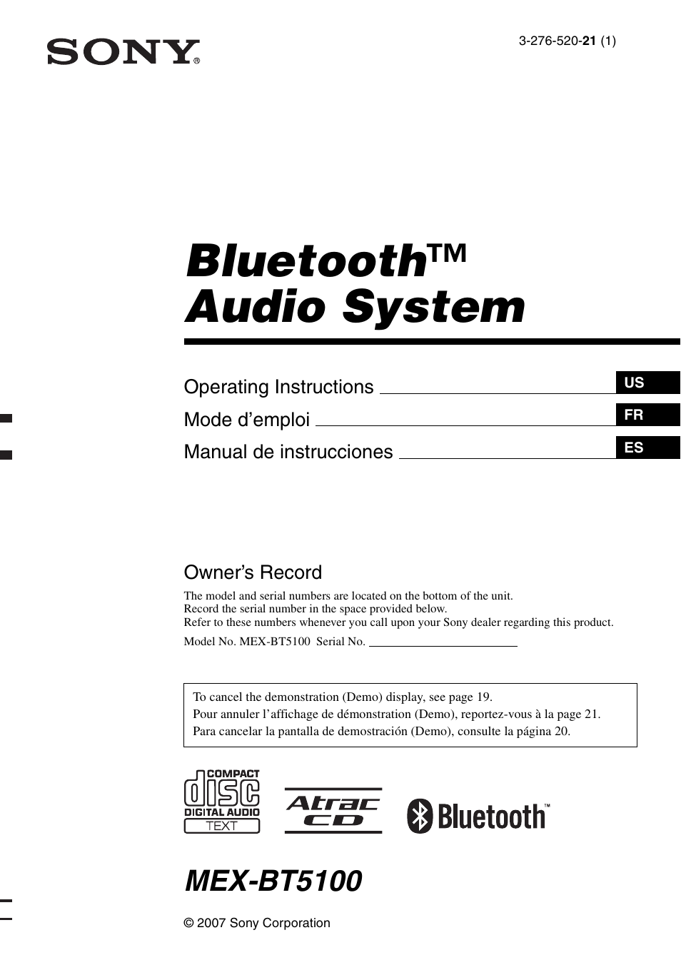 Sony MEX-BT5100 User Manual | 96 pages