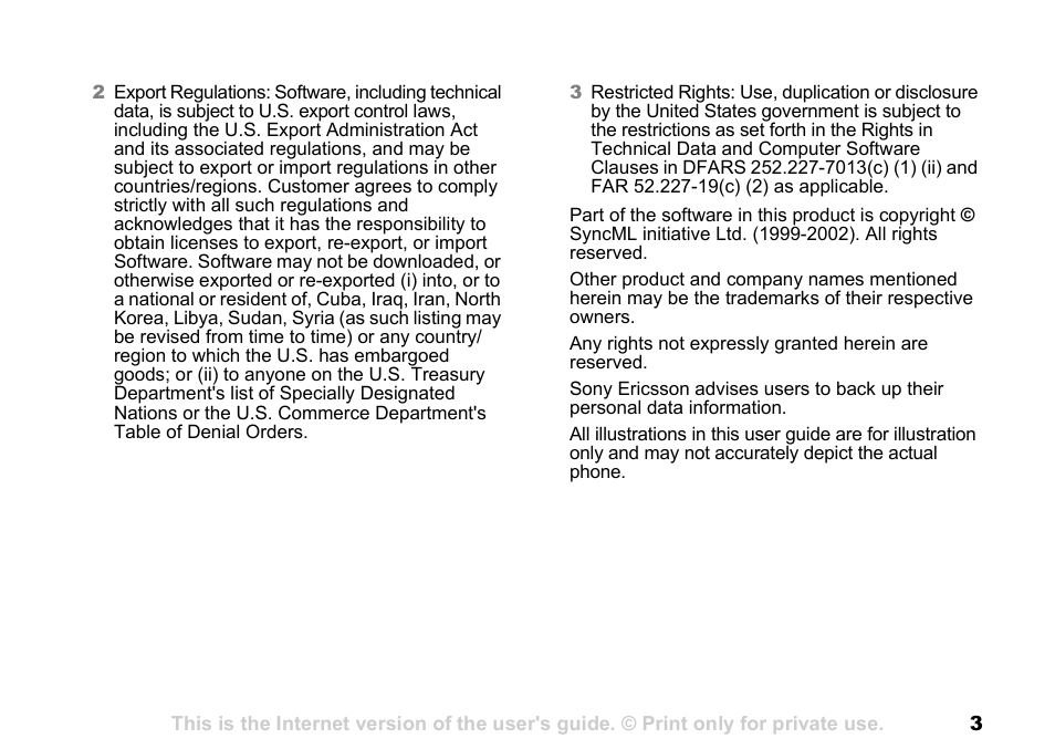 Sony Ericsson K700c User Manual | Page 3 / 100