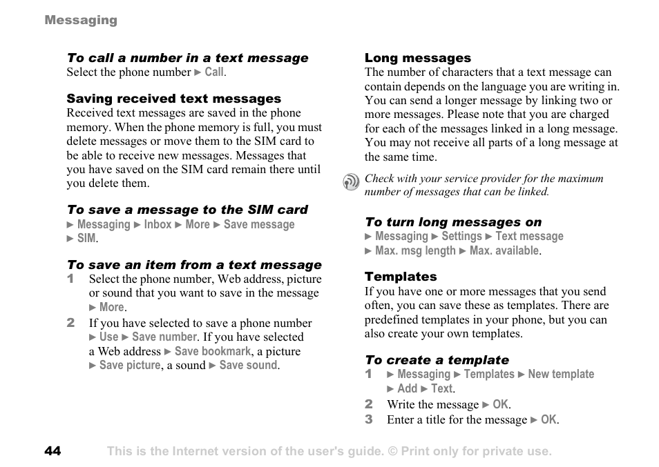 Sony Ericsson K700c User Manual | Page 44 / 100