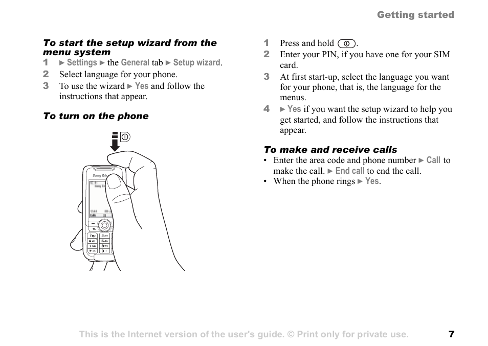 Sony Ericsson K700c User Manual | Page 7 / 100