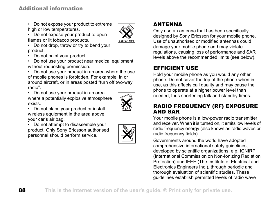 Sony Ericsson K700c User Manual | Page 88 / 100