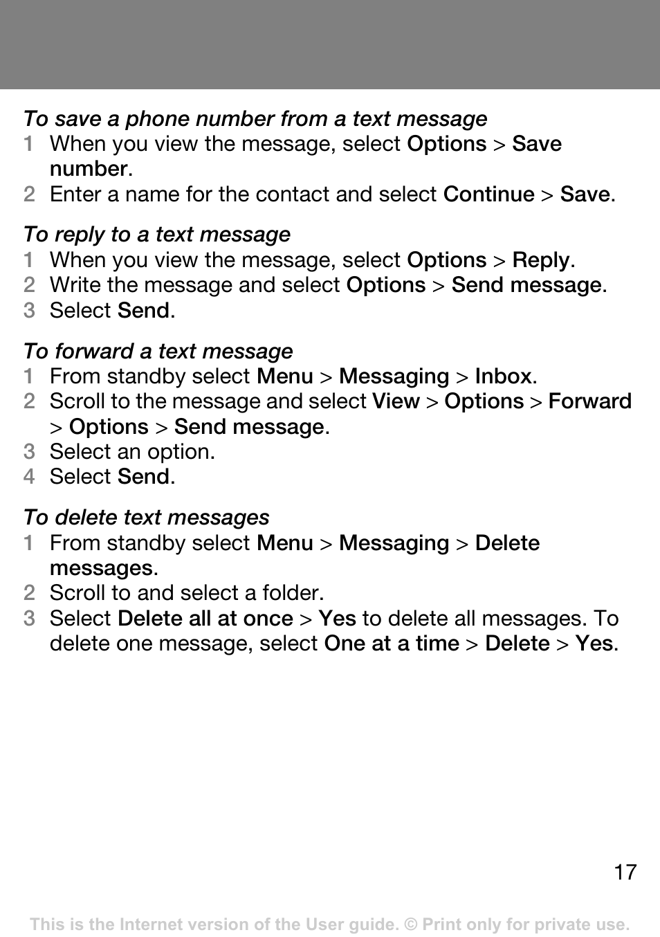 Sony Ericsson J132A User Manual | Page 17 / 42