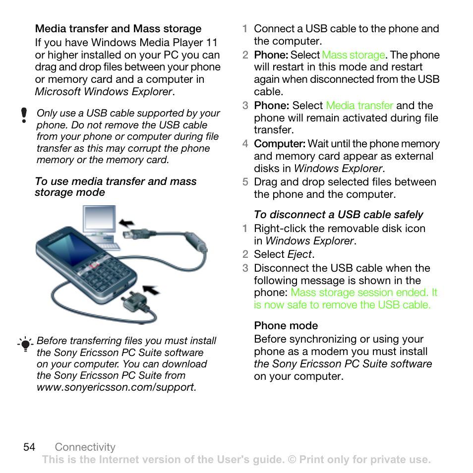 Sony Ericsson G502 User Manual | Page 54 / 83