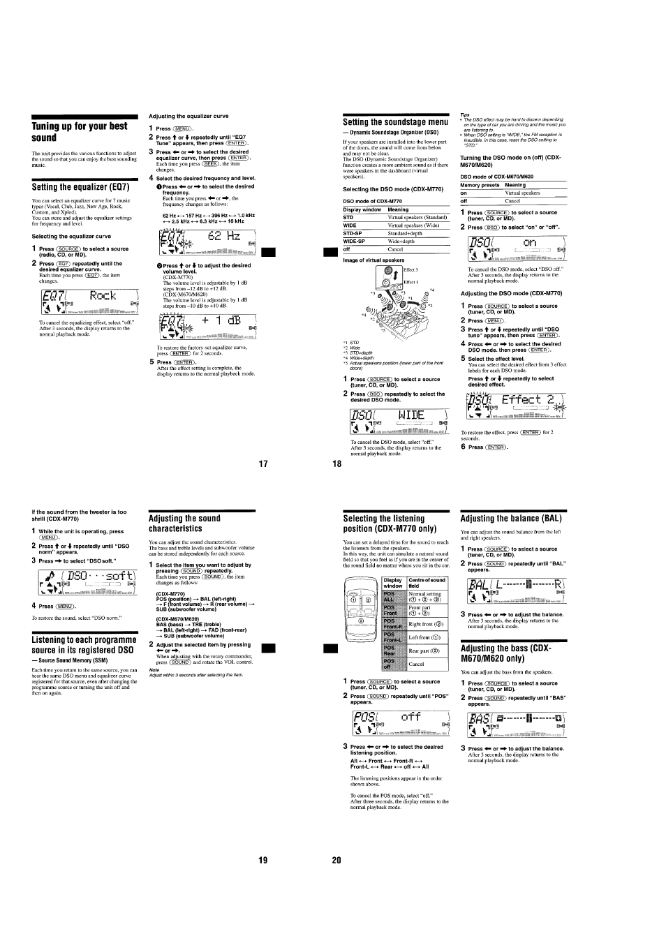 Sony Ericsson CDX-M620 User Manual | Page 10 / 78