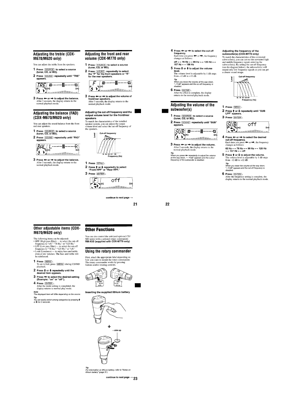 Sony Ericsson CDX-M620 User Manual | Page 11 / 78