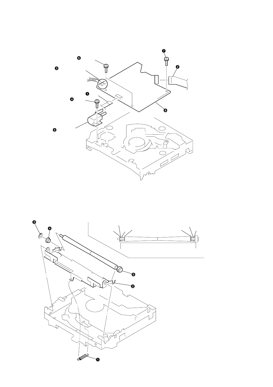 Servo board, Shaft roller assy | Sony Ericsson CDX-M620 User Manual | Page 20 / 78