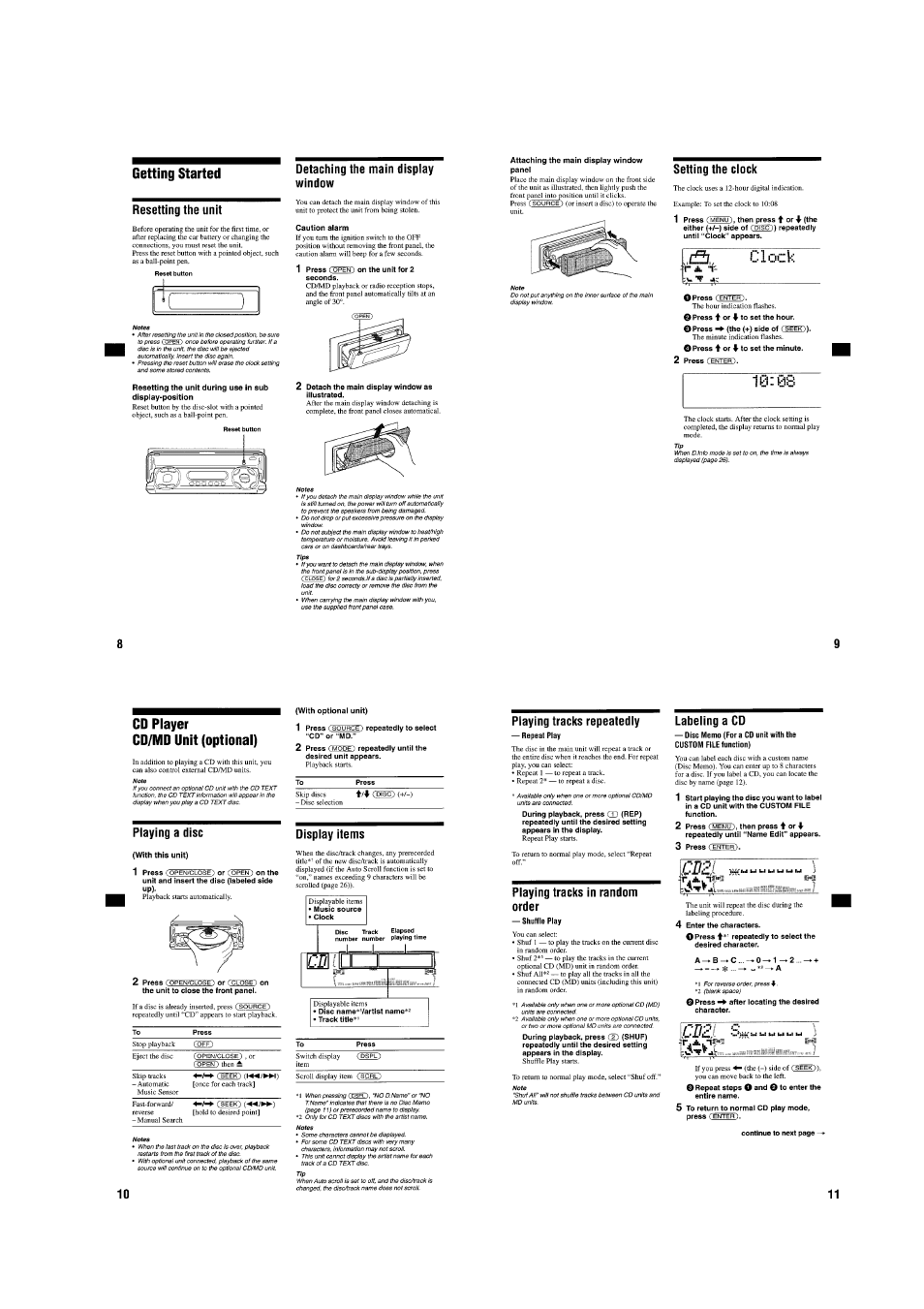 Sony Ericsson CDX-M620 User Manual | Page 5 / 78
