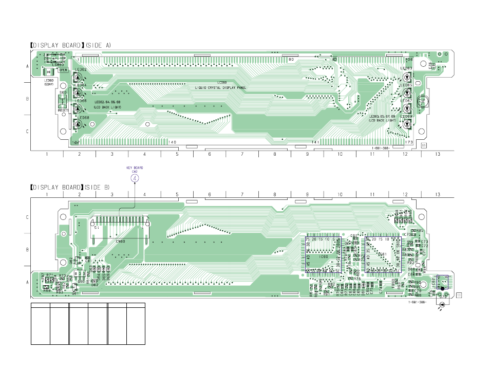 Printed wiring board-display section | Sony Ericsson CDX-M620 User Manual | Page 52 / 78