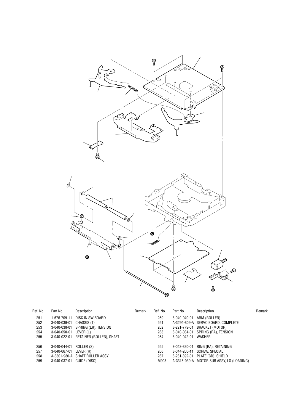 Cd mechanism section (1) | Sony Ericsson CDX-M620 User Manual | Page 61 / 78
