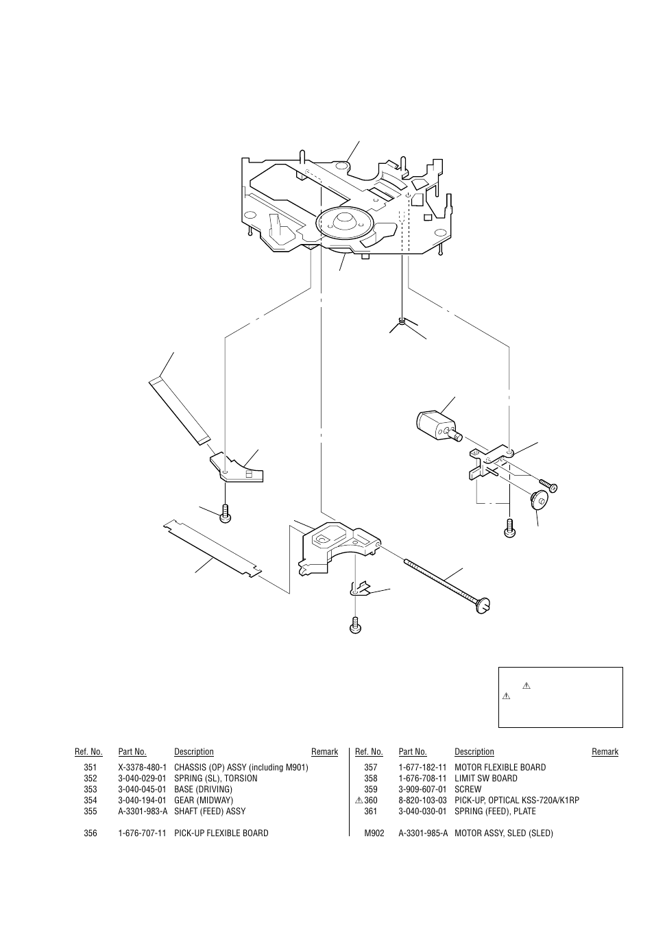 Cd mechanism section (3) | Sony Ericsson CDX-M620 User Manual | Page 63 / 78